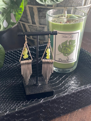 Aisiki– Peridot Fringe Earrings
