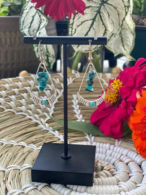 Halupa -  Turquoise Scythe Earrings
