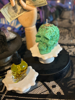 Prosper - Green Skull Candle Kit